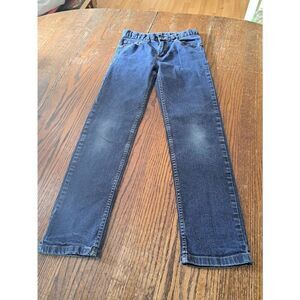 Size 14 Faded Glory Straight Leg Denim Blue Jeans with Adjustable Waist Pockets